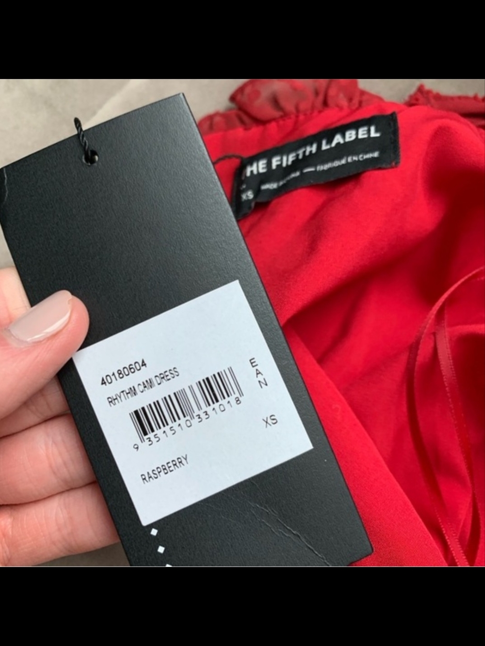 Red Ruffle Cami Dress XS - Picture 5 of 5